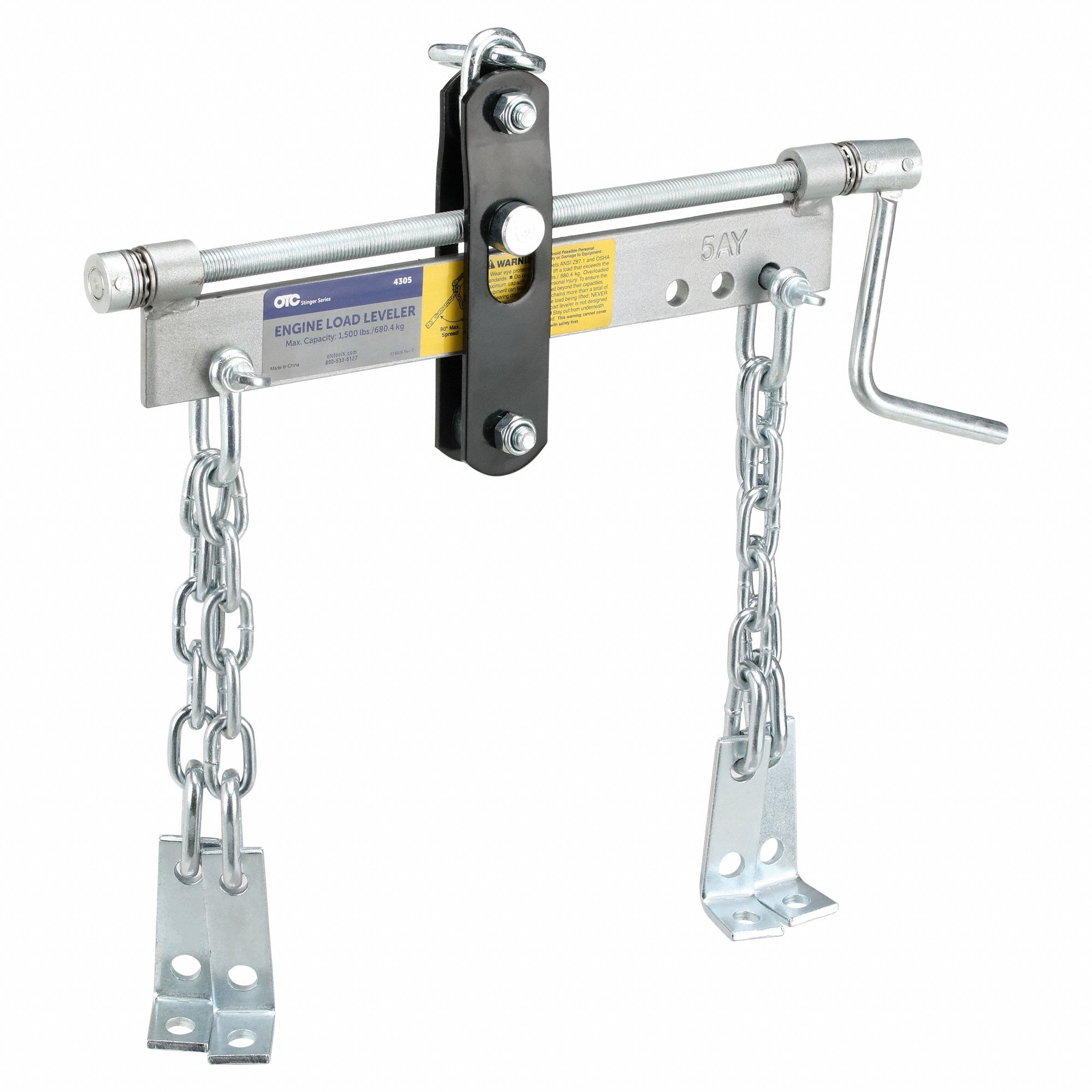 Engine hoist clearance leveler