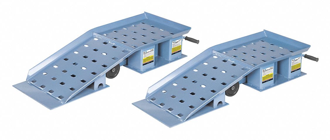 TRUCK RAMP, 20 TON LOAD CAPACITY, NOT ADJUSTABLE, STEEL, 54¼ IN OVERALL L, 15 IN OVERALL H, 1 PR