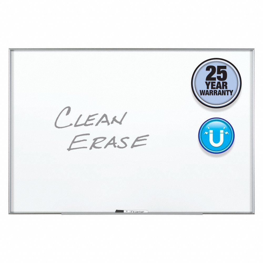 QUARTET Dry Erase Board Wall Mounted, 24 in Dry Erase Ht, 36 in Dry