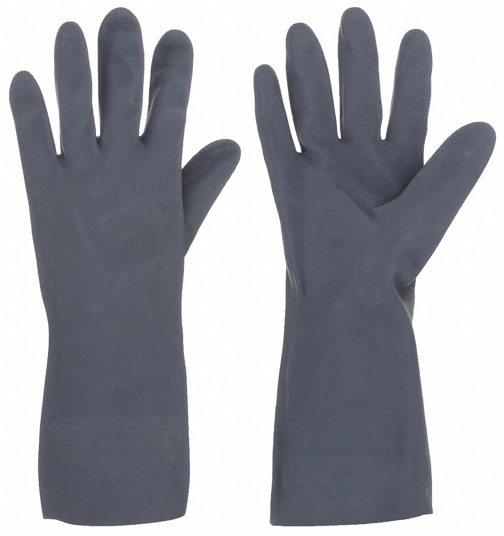 CHEMICAL RESISTANT GLOVES, 30 MIL, 12 IN LENGTH, HONEYCOMB, M, BLACK, 12 PK