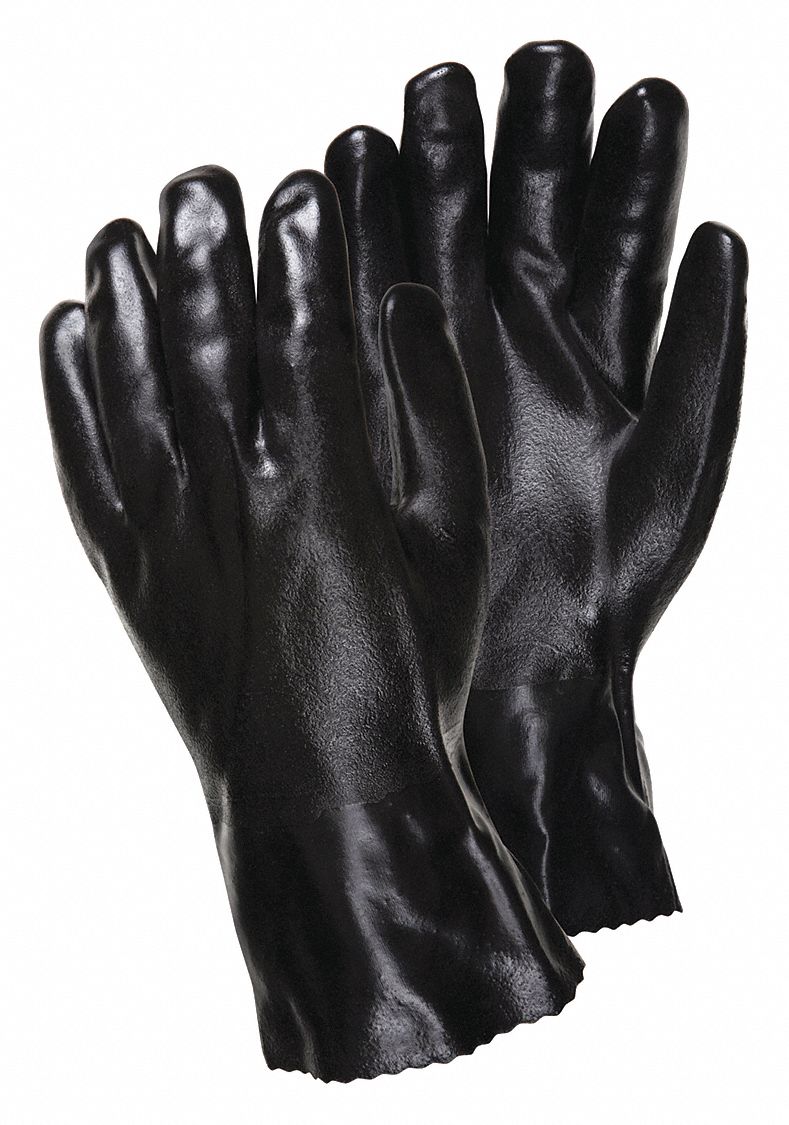 14 in Glove Lg, Grain, Chemical Resistant Gloves 48XW506524SJ Grainger