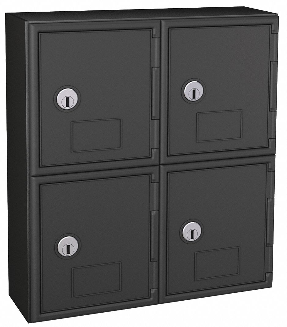 CELL PHONE LOCKER,BLK,KEY LOCK,12 IN. W