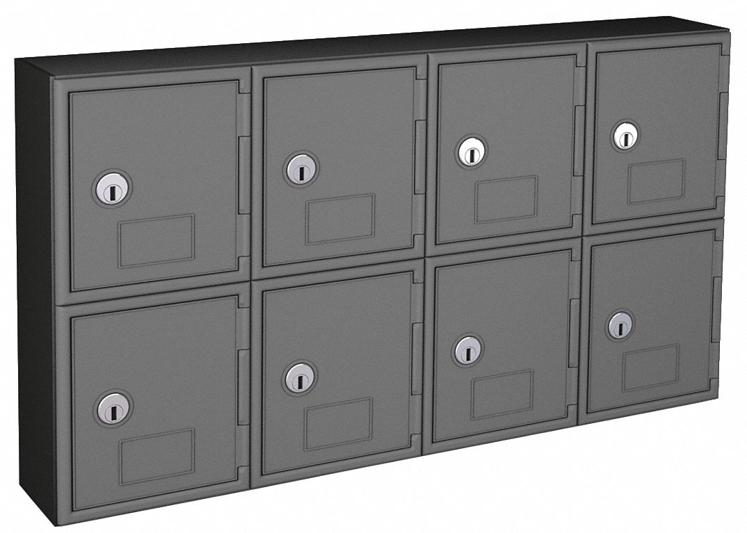 CELL PHONE LOCKER,BLACK/GRAY,KEY LOCK