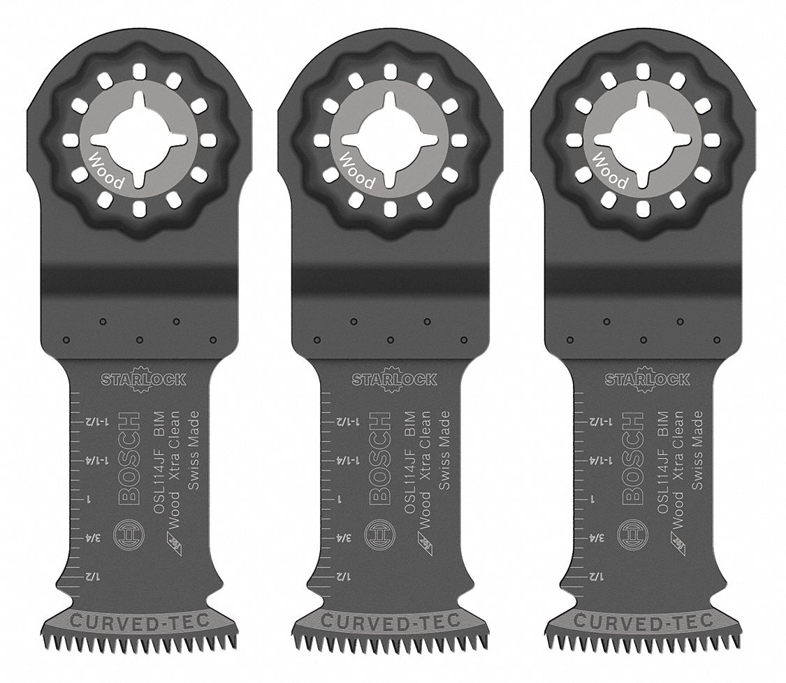 OSCILLATING TOOL BLADE, 1¼ IN, BI-METAL, 4X⅛ IN, 21000 OPM, STRAIGHT, 3-PK