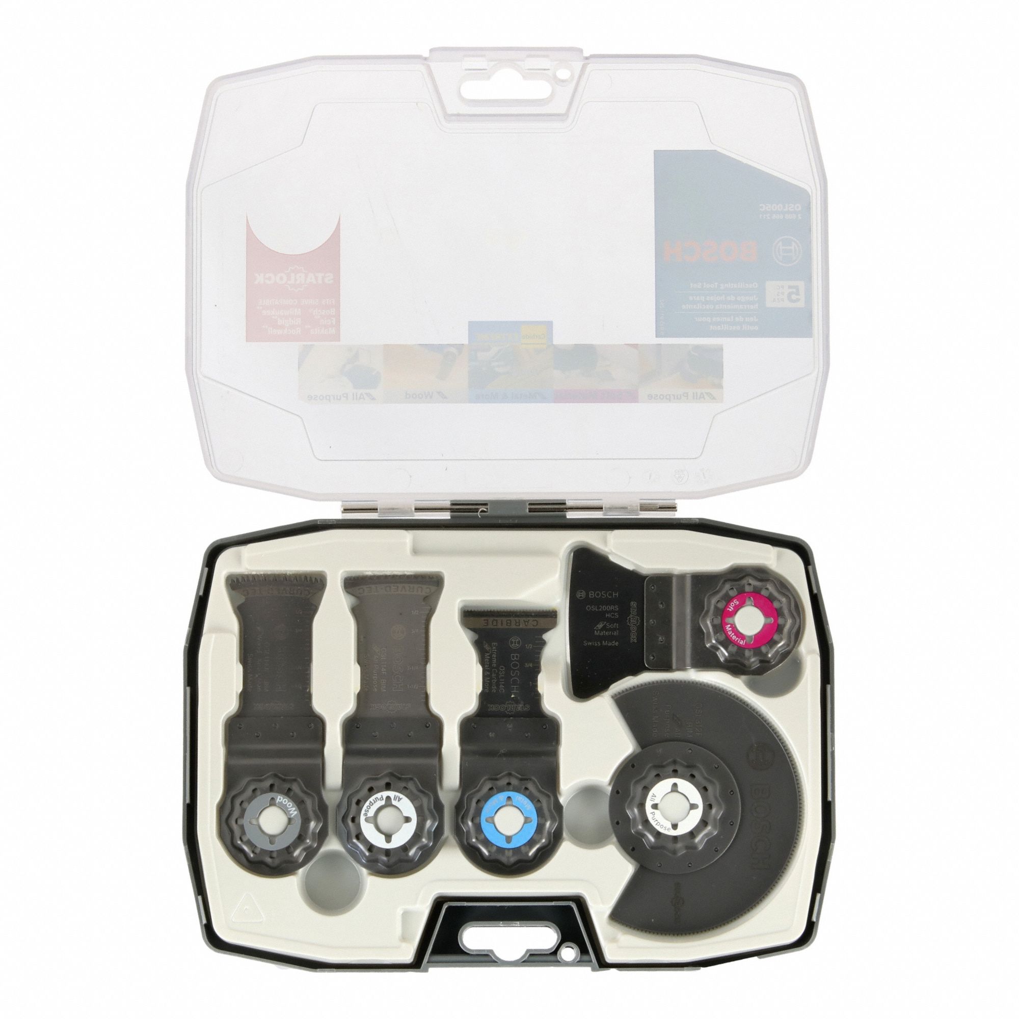 OscilToolBladeSet, 5pcs, W:3.5";2";1.25"