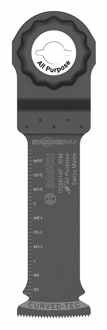 OSCILLATING TOOL BLADE, 1¼ IN, BI-METAL, 4X⅛ IN, 21000 OPM, STRAIGHT, DRYWALL