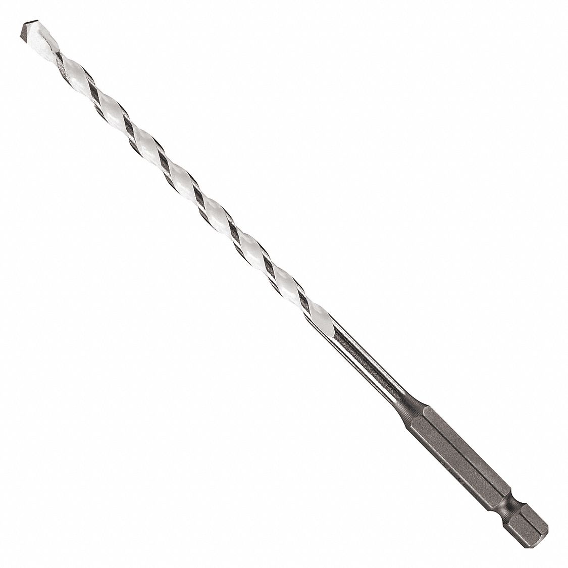 BOSCH Hex Shank Drill Bit, Hex, 3/16 in, Carbide, 6 in Overall Length