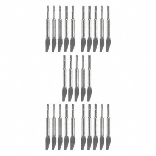 BOSCH, 1/4 in Head Wd, 8 in Overall Lg, Chisel Bit - 48XX70