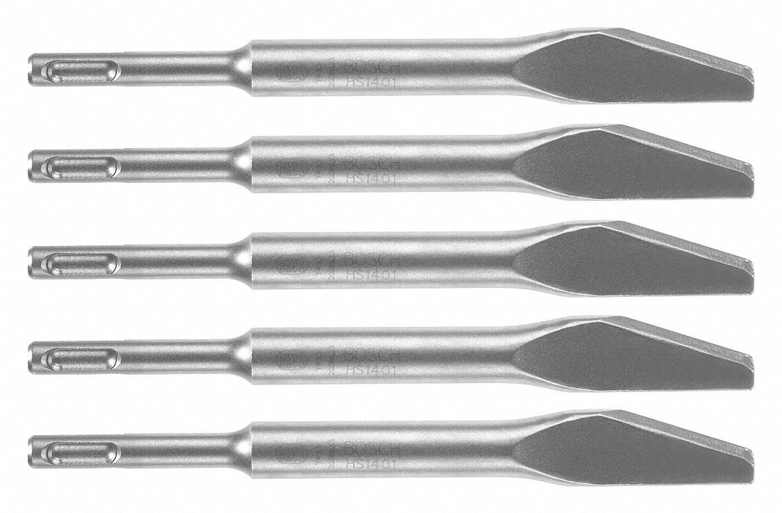 BOSCH Chisel Type Mortar Scraper, Chisel Bit, 3/8 in, SDS Plus, PK 5