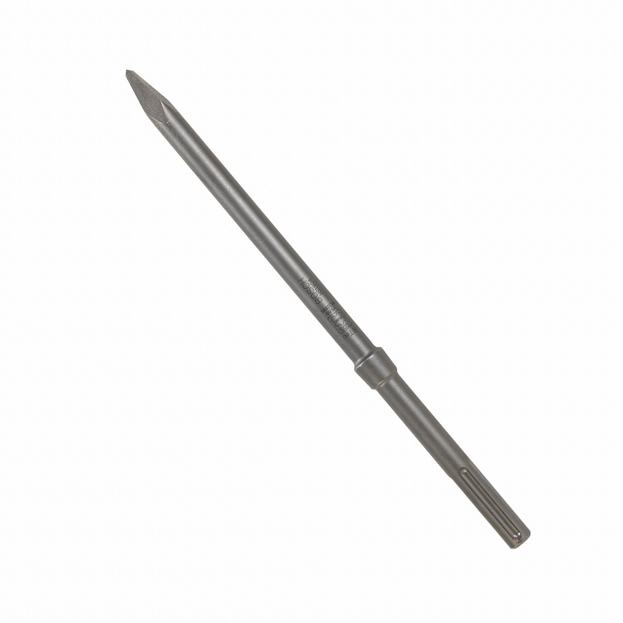 CHISEL BIT, ¼ IN HEAD W, 16 IN LENGTH, 45/64 IN SHANK DIAMETER, BULL POINT