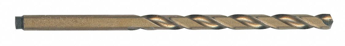 JOBBER LENGTH DRILL BIT, COBALT STEEL, 3-1/4 IN LENGTH