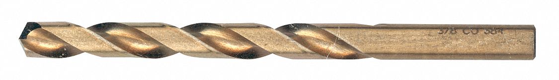 JOBBER LENGTH DRILL BIT, COBALT STEEL5 IN LENGTH