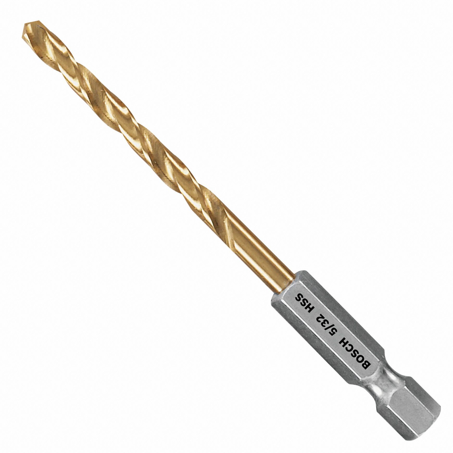 BOSCH Hex Shank Drill Bit, 5/32 in, Drill Bit Point Angle 135 °, Drill