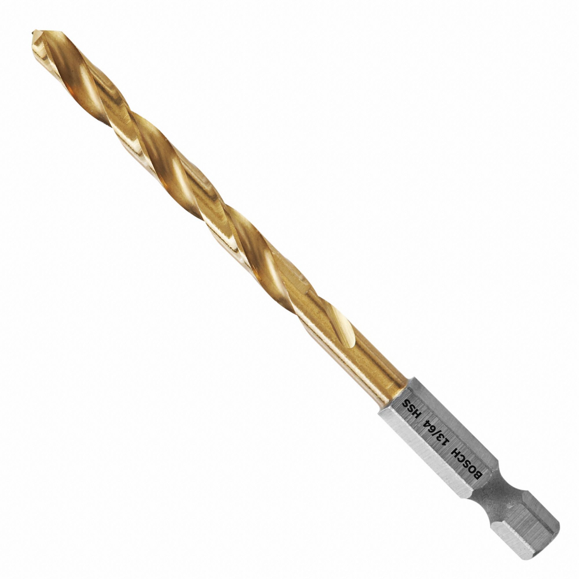 BOSCH, 7/32 in Drill Bit Size, 2 3/4 in Flute Lg, Hex Shank Drill