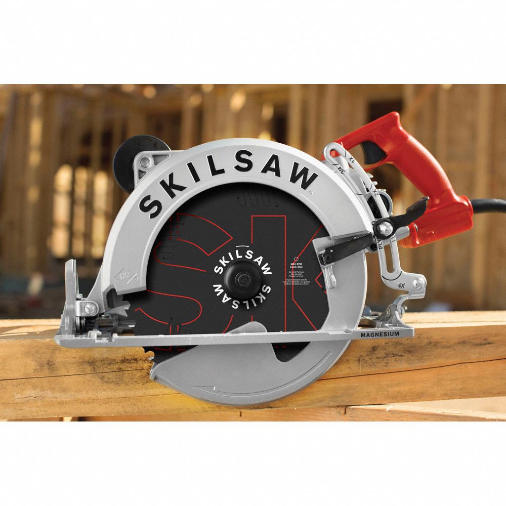 SKILSAW Circular Saw, 10 1/4 in Blade Dia., Left Blade Side, 3 11/16 in