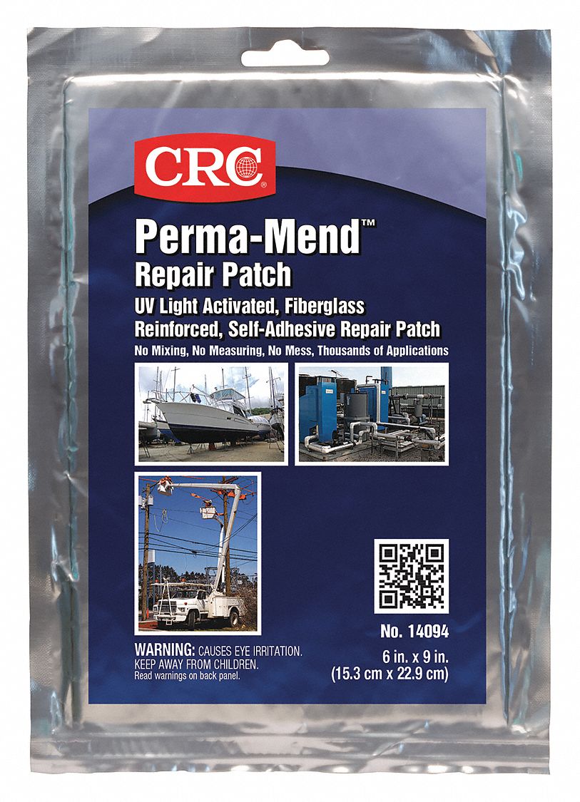 CRC Repair Patch Waterproof, 40° to 392°F Temp. Range, 50 min Full