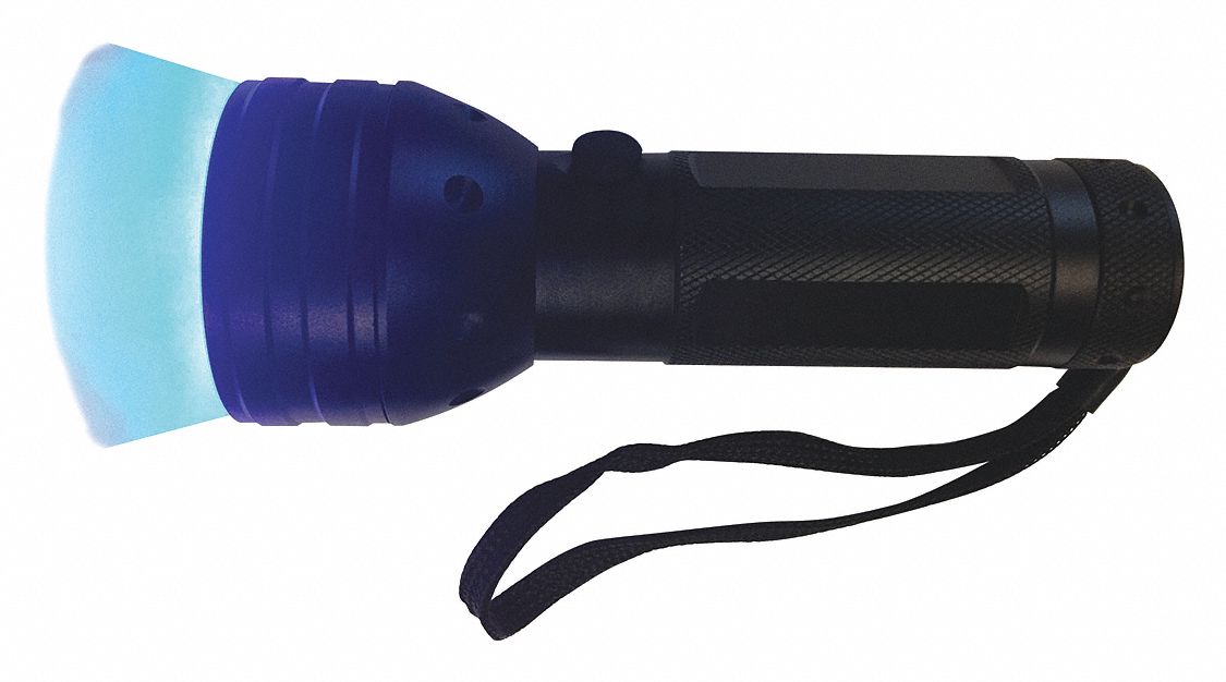 CRC General Purpose UV Handheld Flashlight, Aluminum, Black 48XY79