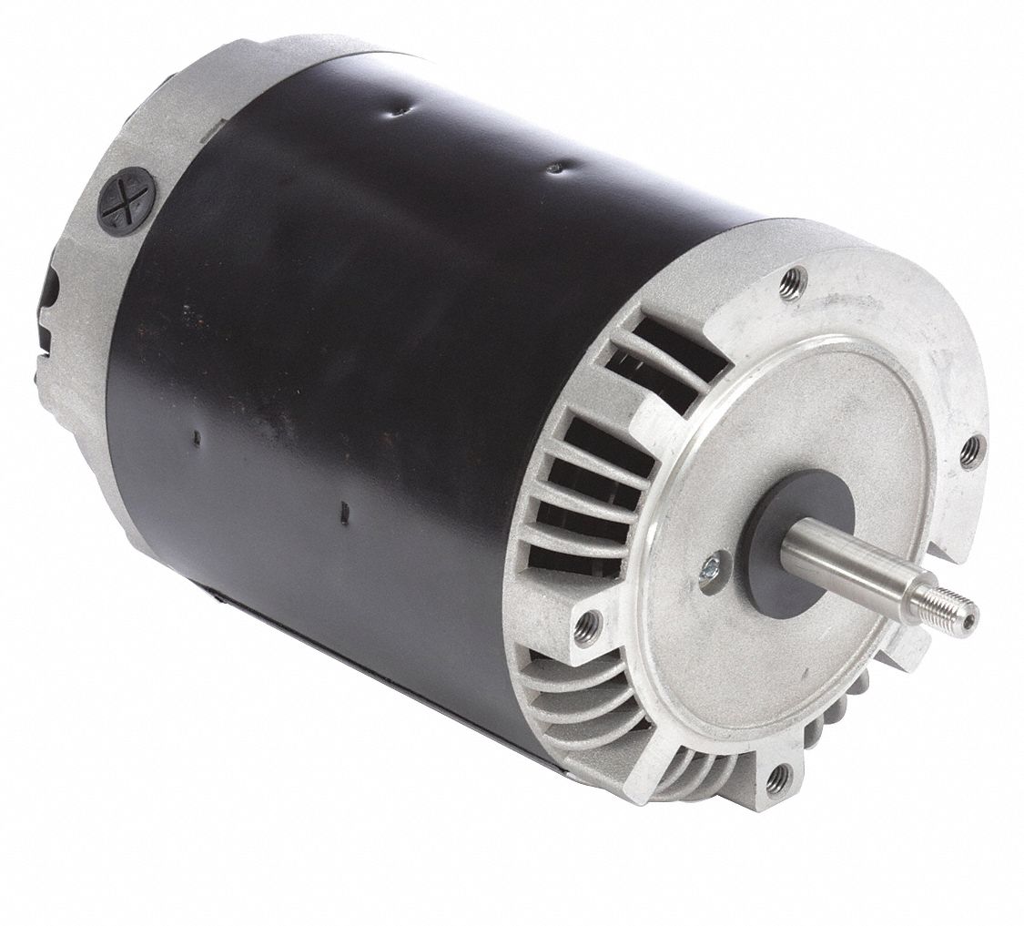 Pool Pump Motor: Face Mounting, 3/4 HP, 1.5 Motor Service Factor, 3, 450 Nameplate RPM, CCW