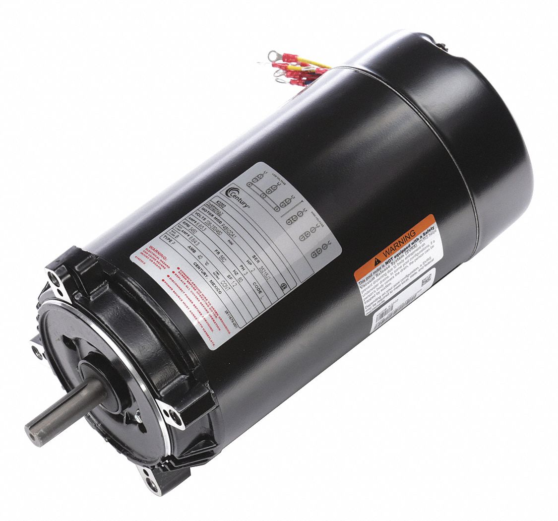 Century, Face Mounting, 2 Hp, Pool Filter Motor - 48y342