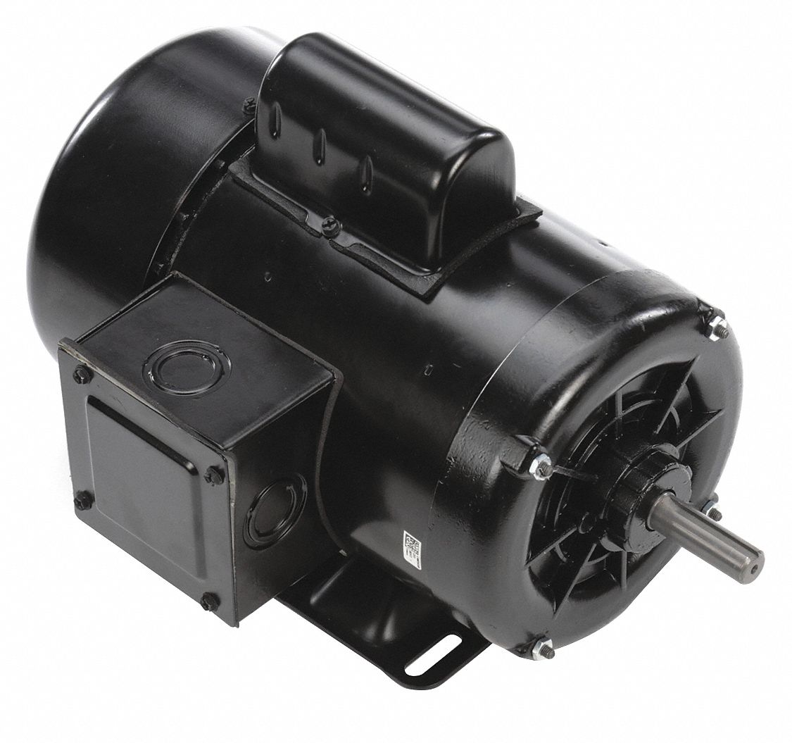 FARM DUTY MOTOR, 230/115V, 1,725 RPM, 1 HP, L56, 1-PHASE, 6.0/12.0 A, B CLASS, ⅝ IN SHAFT DIA, 60 HZ, 1 SPEED, 13⅜ IN L