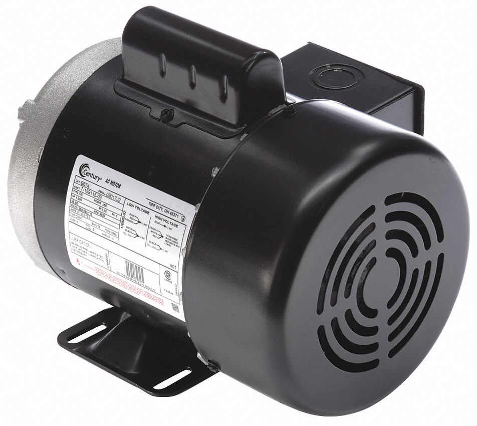 Farm Duty Motor: Single Phase, Rigid Base, Capacitor-Start, 1 hp, 3, 450 RPM, 56 Frame Size