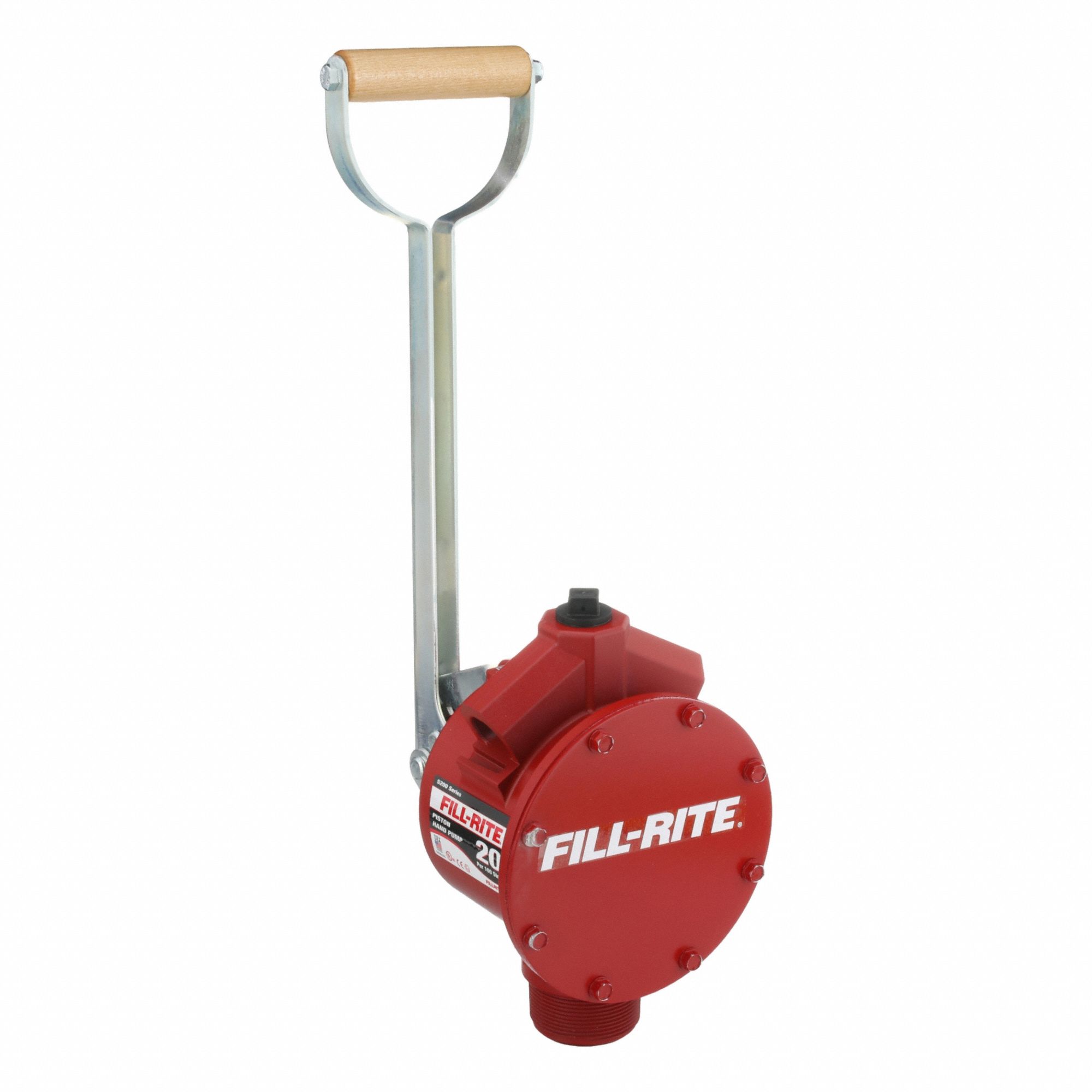 Hand Pump: Lever, Pump with Spout, Bung, 25.6 oz per stroke, Aluminum, Piston