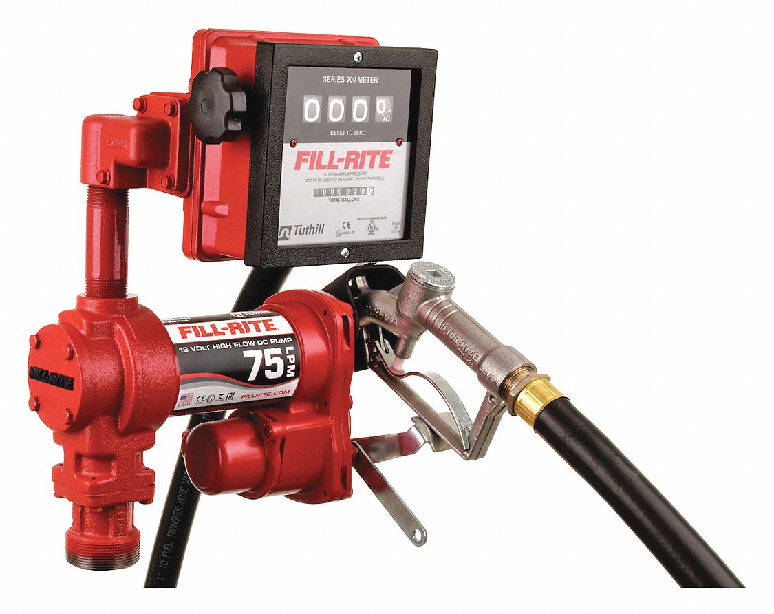 FILLRITE 1/4 HP Cast Iron Rotary Vane Fuel Transfer Pump, 20 gpm GPM