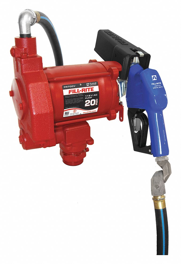 FILLRITE 1/3 HP Cast Iron Rotary Vane Fuel Transfer Pump, 20 gpm GPM