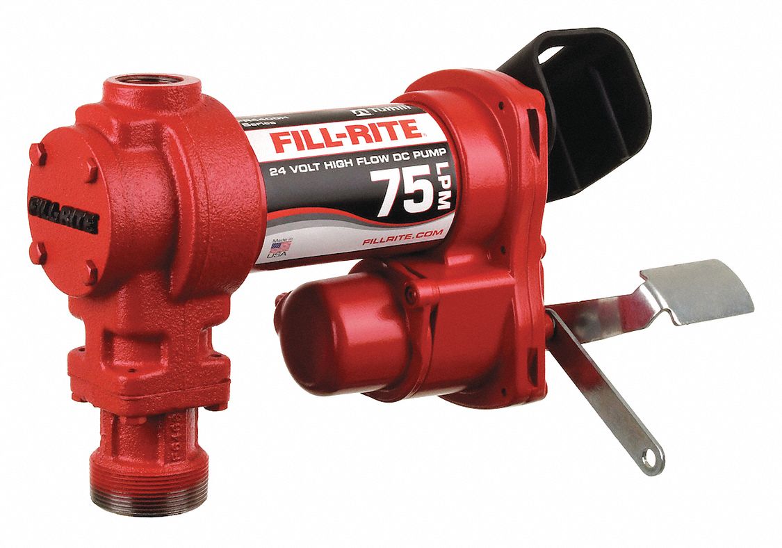 FILLRITE 1/4 HP Cast Iron Rotary Vane Fuel Transfer Pump, 20 GPM, 24V