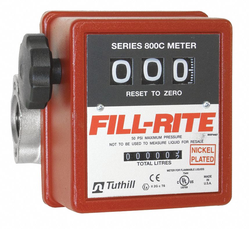 FILLRITE 19 to 76 lpm Liquid Mechanical Flowmeter 48YA64807CNL1X418