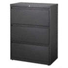 LATERAL FILE CABINET,40-1/4 IN. H,BLACK