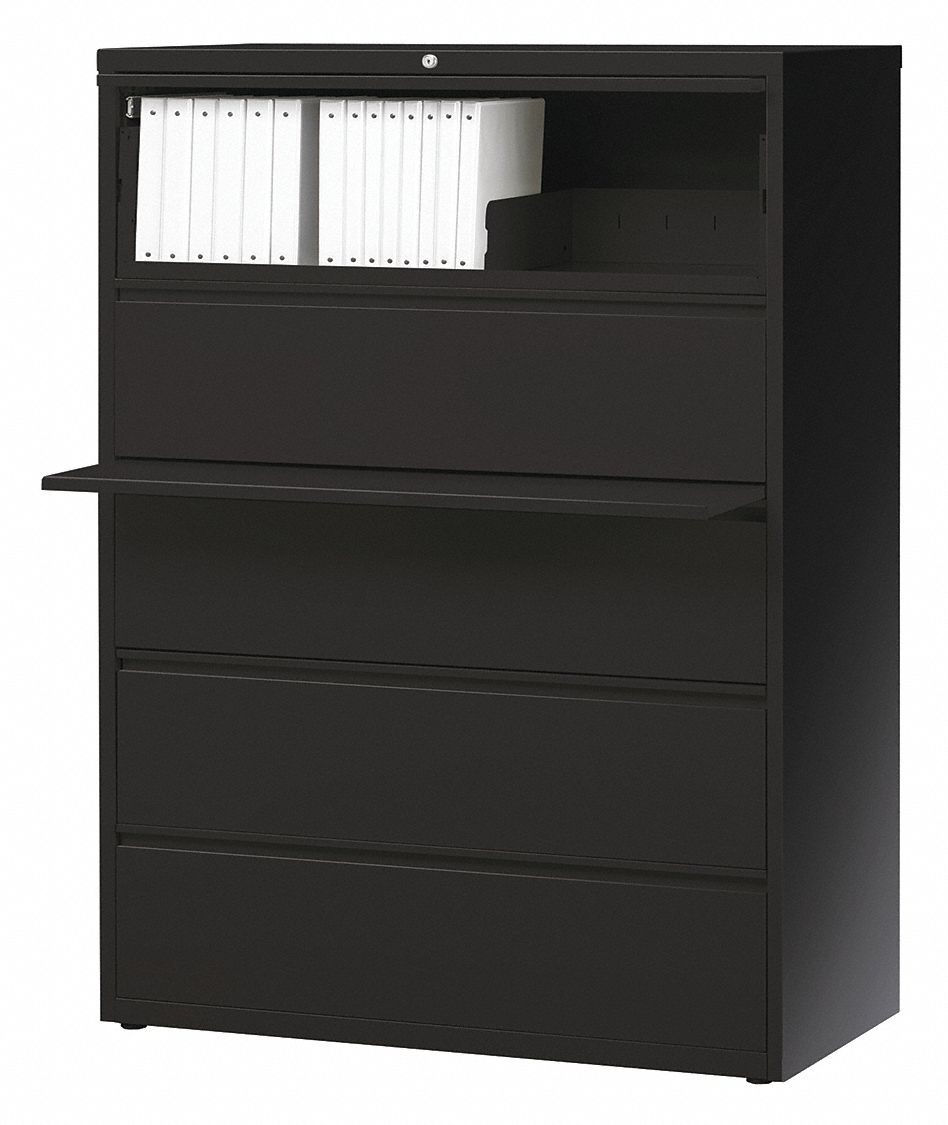 LATERAL FILE CABINET,BLACK,67-5/8 IN. H