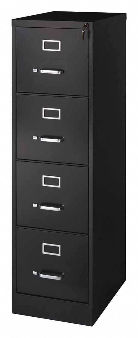 VERTICAL FILE CABINET,BLACK,52