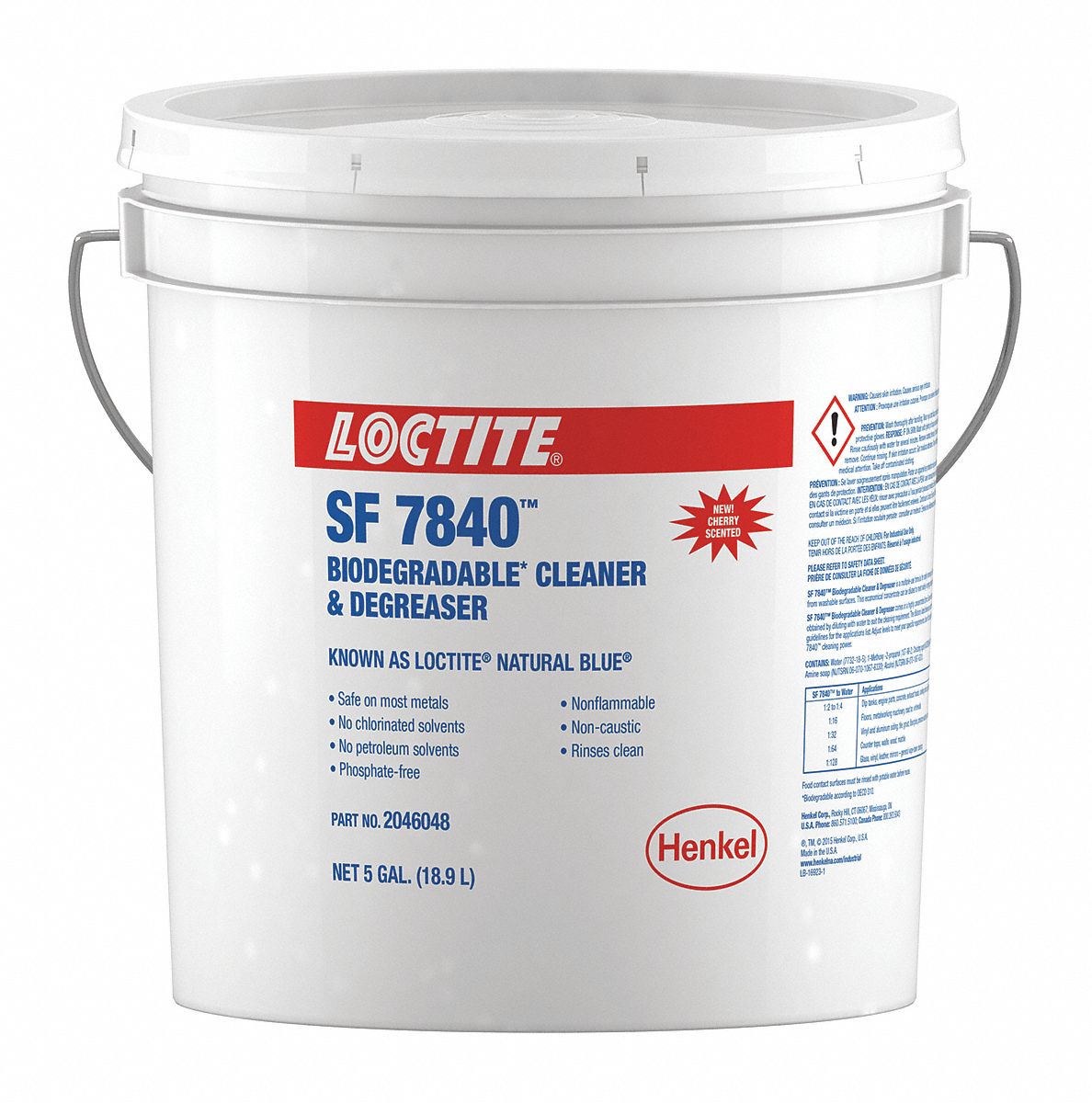 CLEANER/DEGREASER, WATER BASED, BUCKET, 5 GALLON CONTAINER SIZE, CONCENTRATED, 1% VOC CONTENT