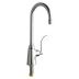 Gooseneck-Spout Single-Wristblade-Handle Single-Hole Deck-Mount Kitchen Sink Faucets