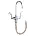 Gooseneck-Spout Dual-Wristblade-Handle Single-Hole Deck-Mount Kitchen Sink Faucets