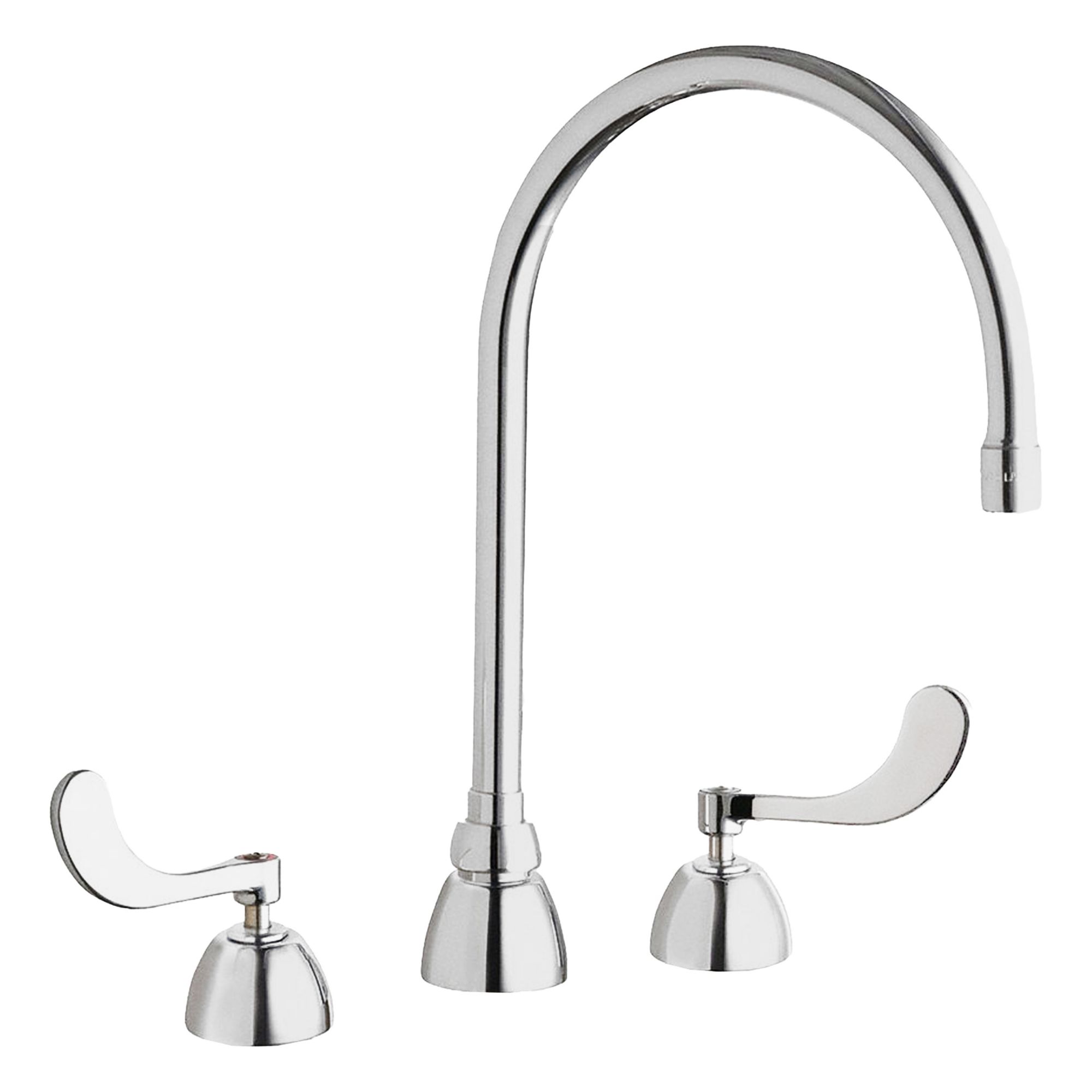 Gooseneck Kitchen/Bathroom Faucet: 786, Cast Brass, Widespread, Deck, 2 Handles