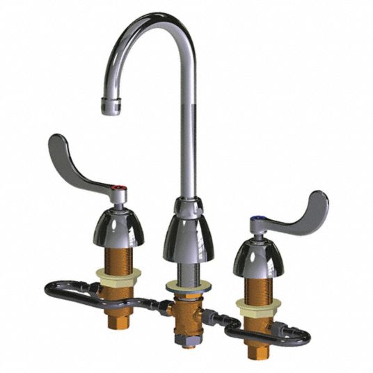 CHICAGO FAUCETS Gooseneck Kitchen/Bathroom Faucet Chicago Faucets, 786, Chrome Finish, 1.5 gpm
