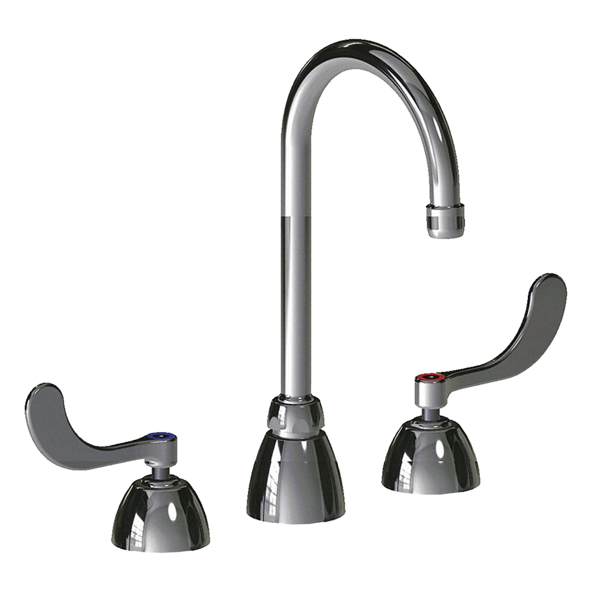 Gooseneck Kitchen/Bathroom Faucet: 786, Cast Brass, Widespread, Deck, 2 Handles