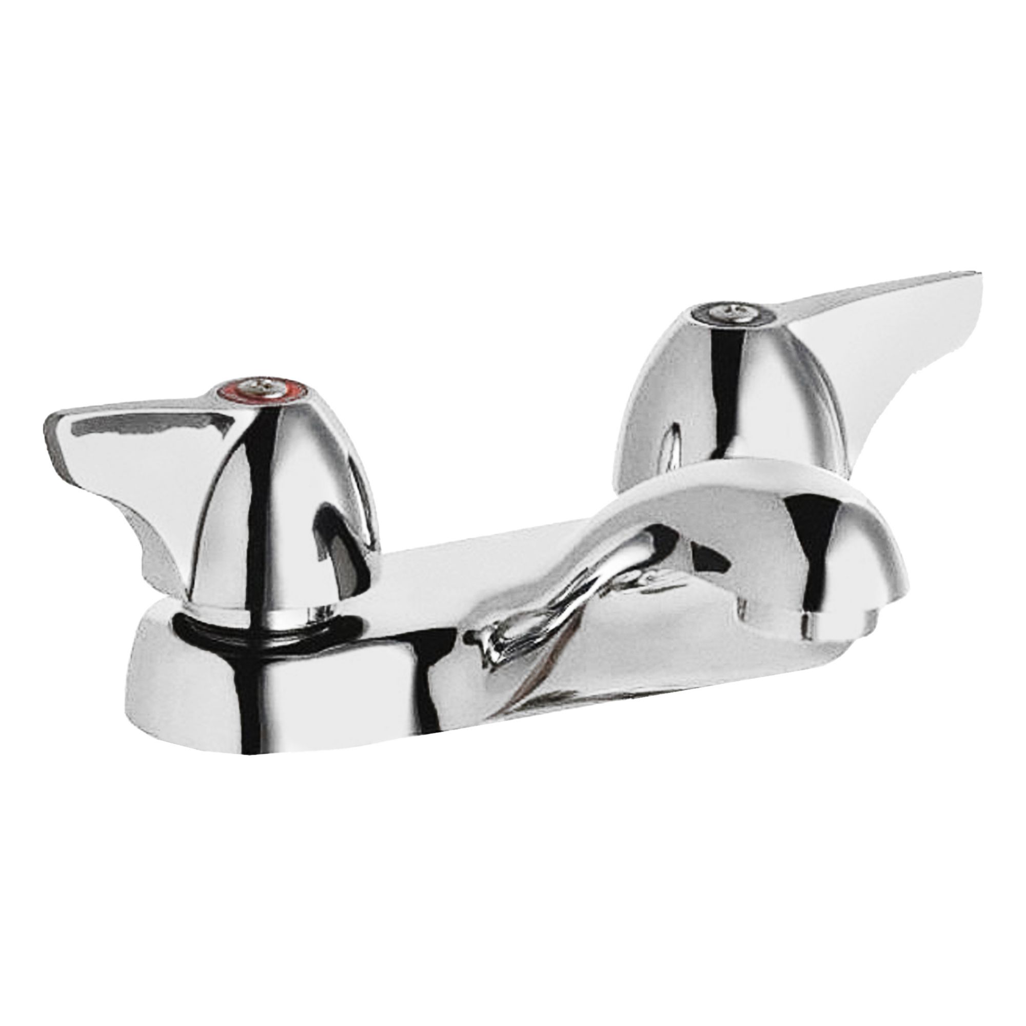 Low Arc Bathroom Faucet: 404, Cast Brass, Polished Chrome Finish, 1 gpm Flow Rate