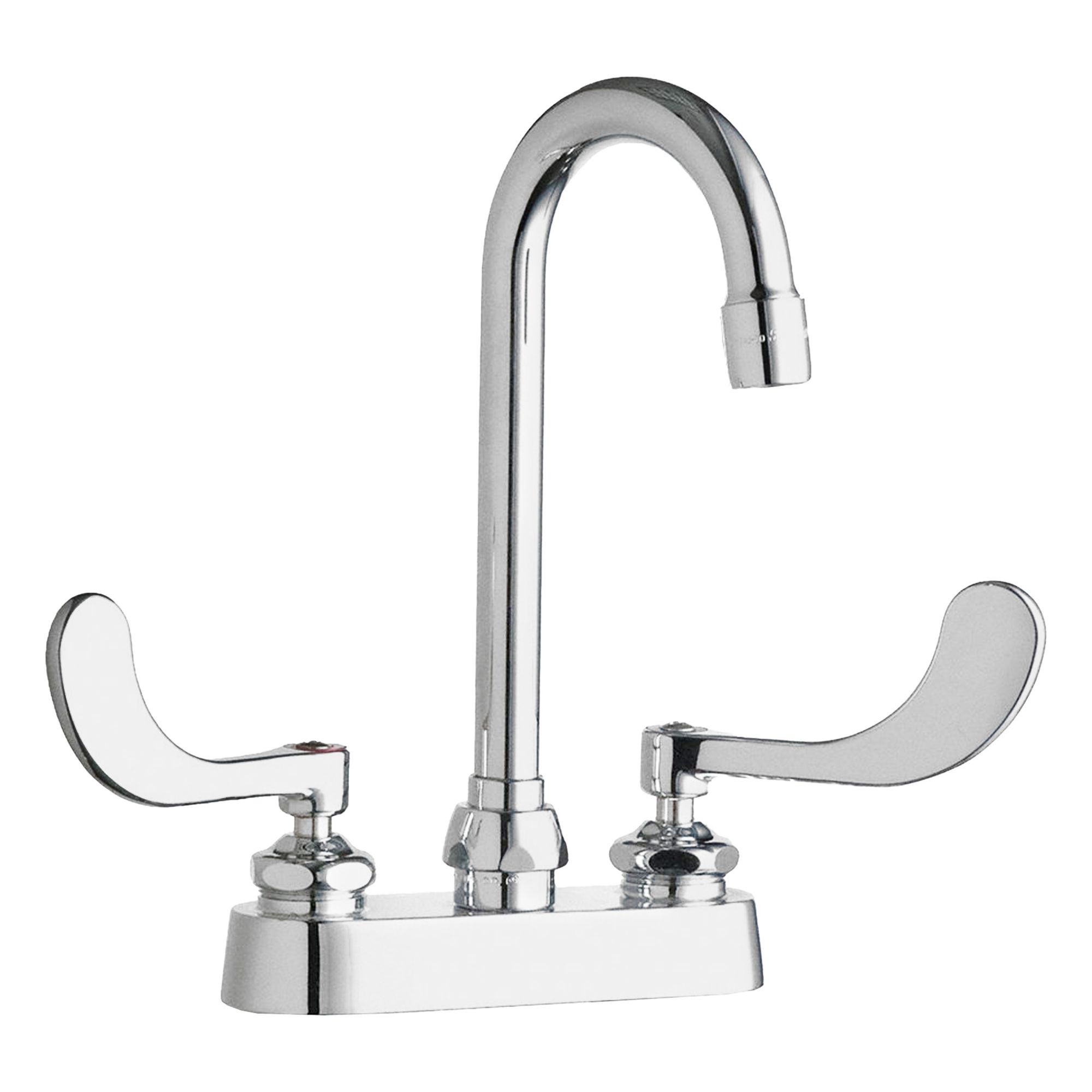 Gooseneck Kitchen/Bathroom Faucet: 895, Cast Brass, Centerset, Deck, Polished Chrome