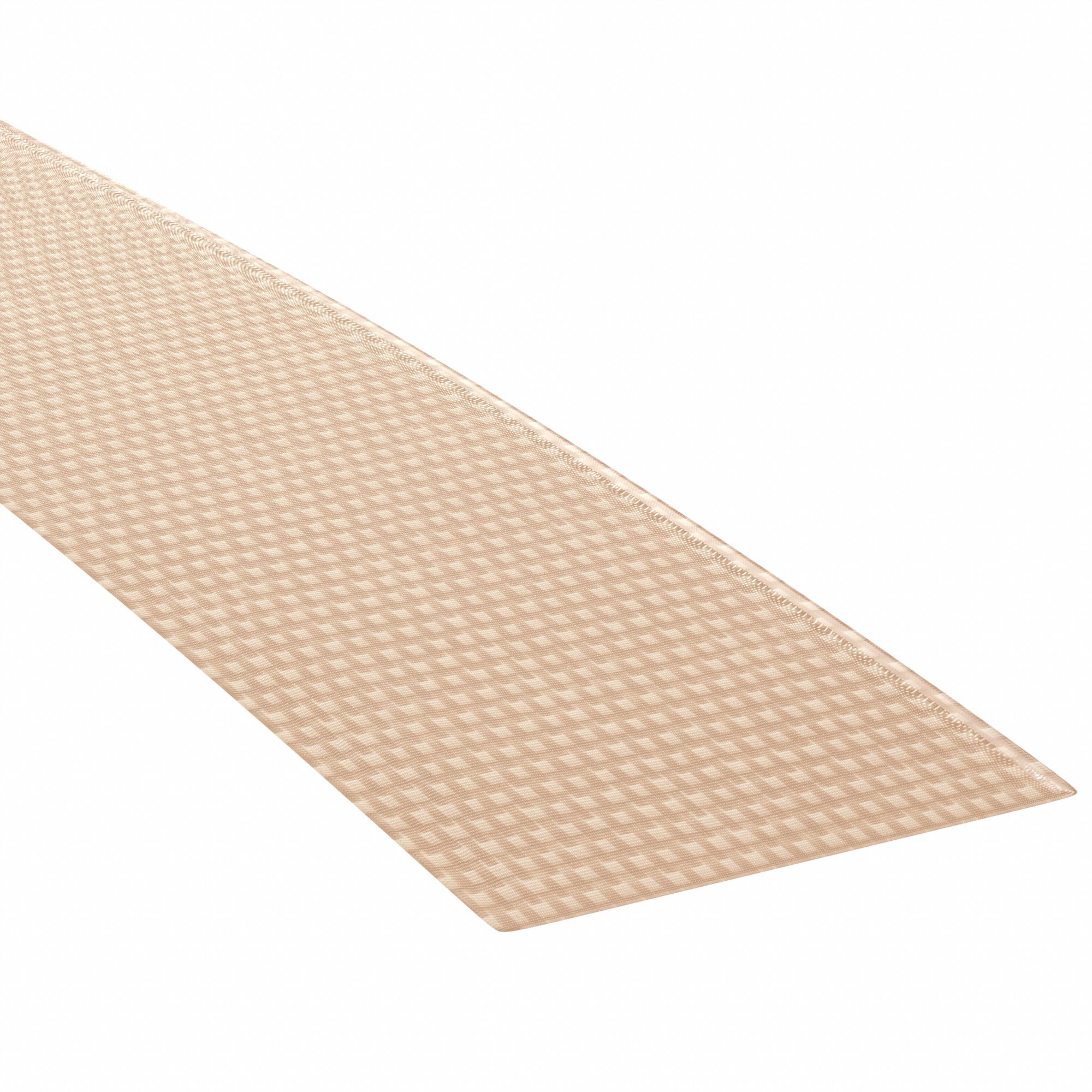 Fiberglass Sheet: 108 ft Lg, 10 in Wd, 0.003 in Thick, Tan, Porous, Plain Backing