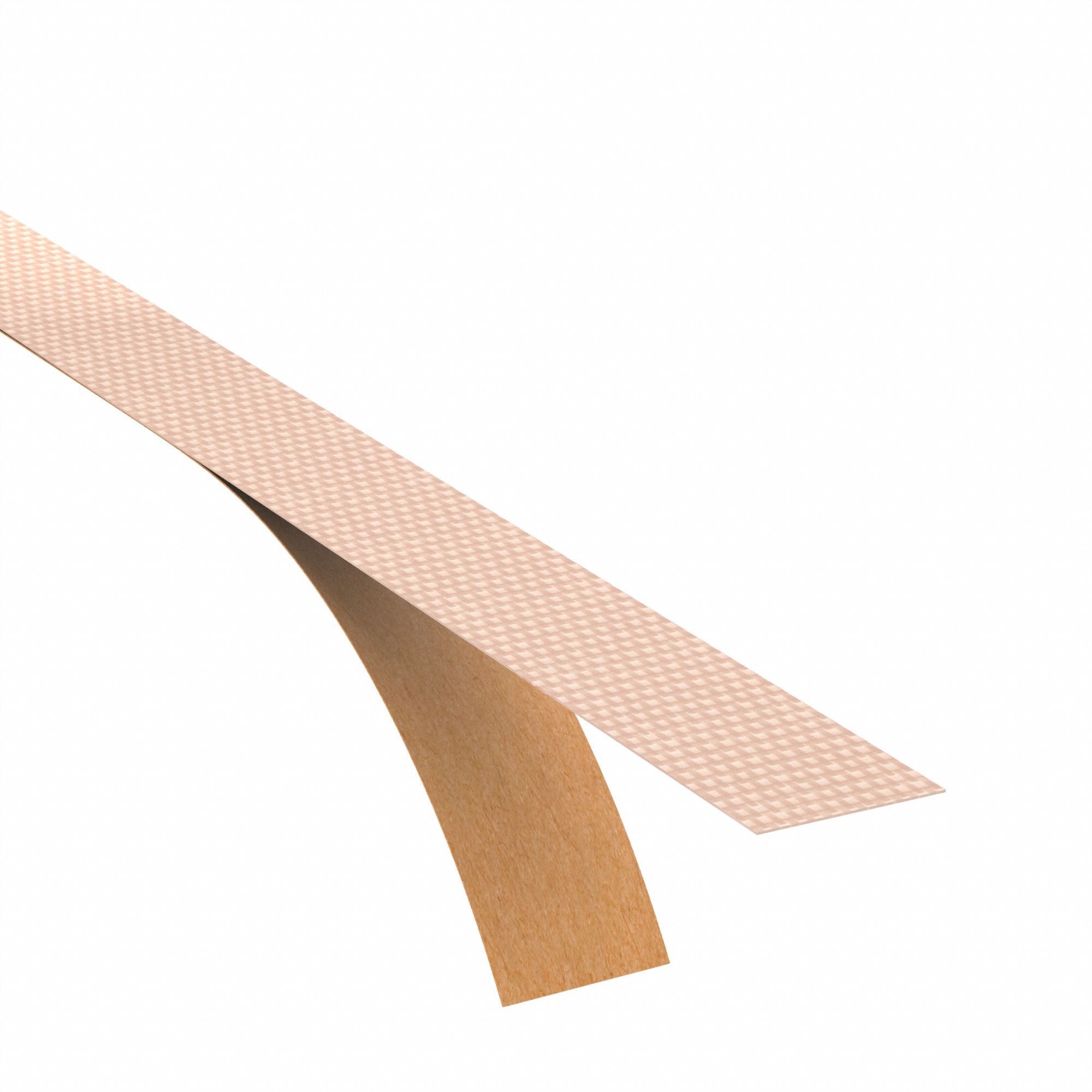Fiberglass Strip: 108 ft Lg, 1 in Wd, 0.003 in Thick, Tan, Std, Acrylic Adhesive Backing