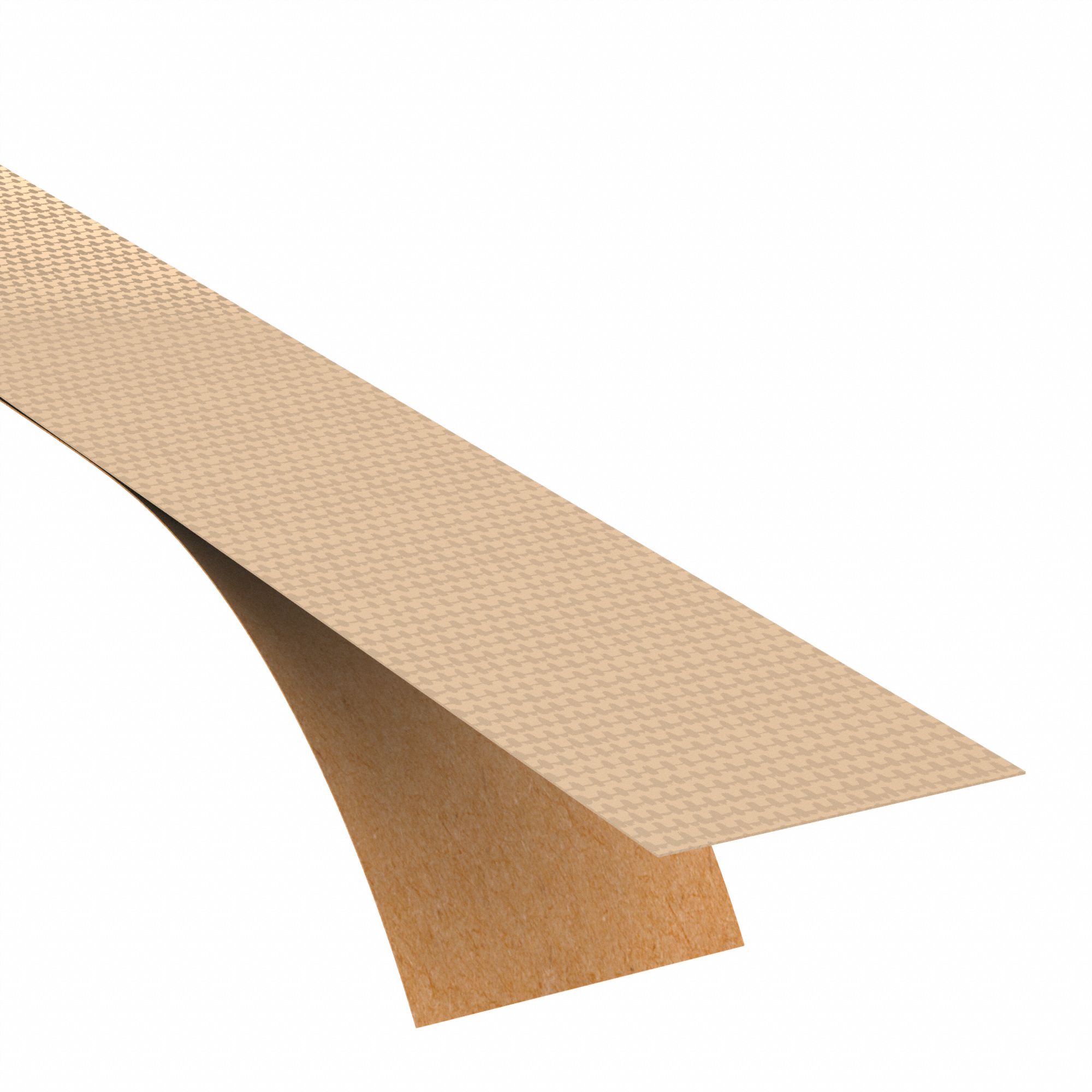 Fiberglass Strip: 108 ft Lg, 3 in Wd, 0.005 in Thick, Tan, Std, Acrylic Adhesive Backing