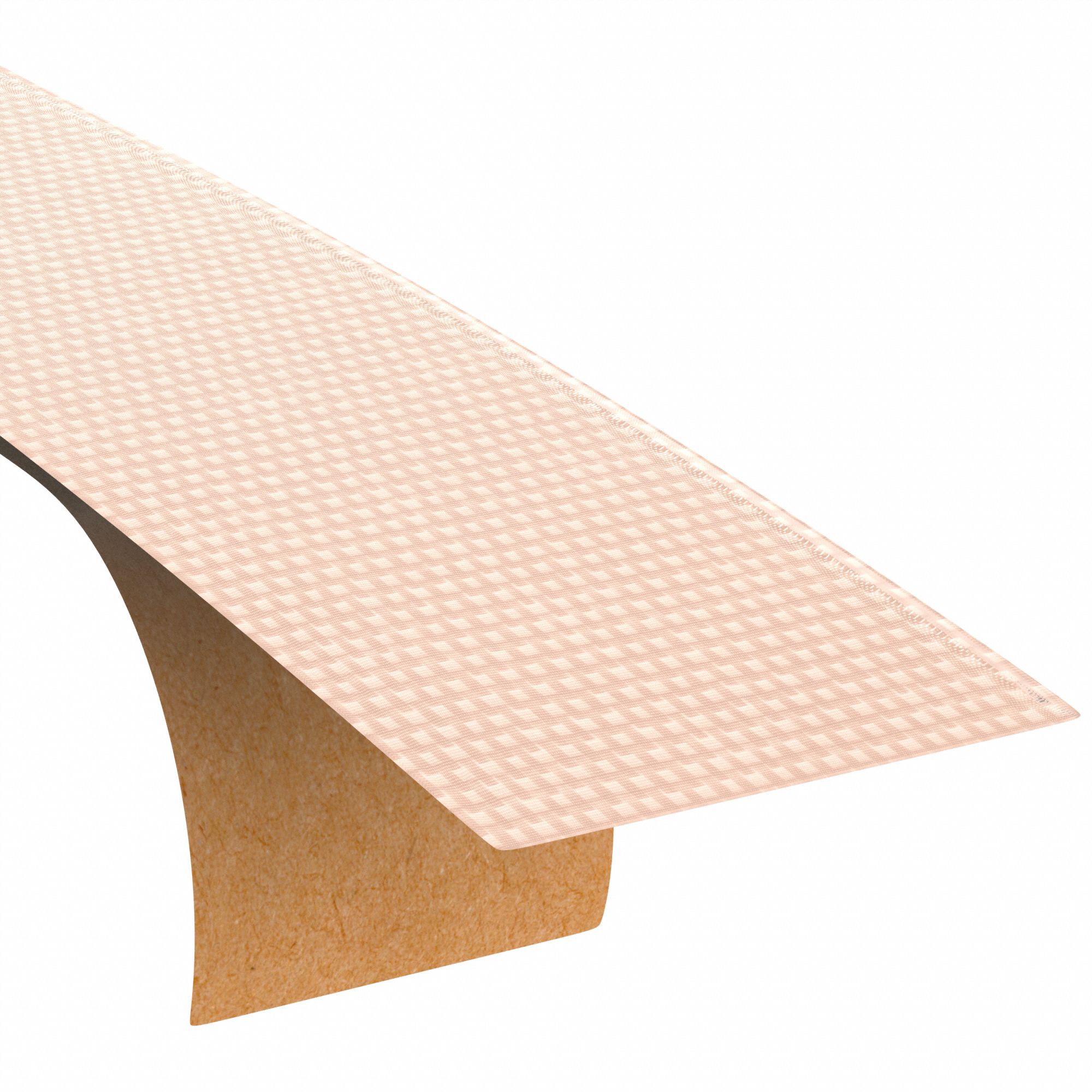 Fiberglass Sheet: 108 ft Lg, 10 in Wd, 0.003 in Thick, Tan, Std, Acrylic Adhesive Backing