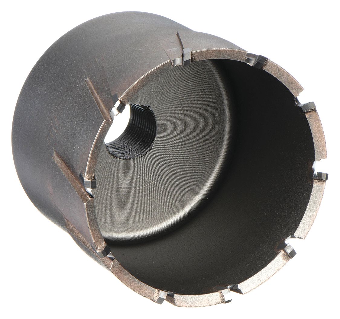 Annular Cutter: 3 1/2 in Cutter Dia, 2 in Max Cutting Dp, Pilot Pin Included, Bright