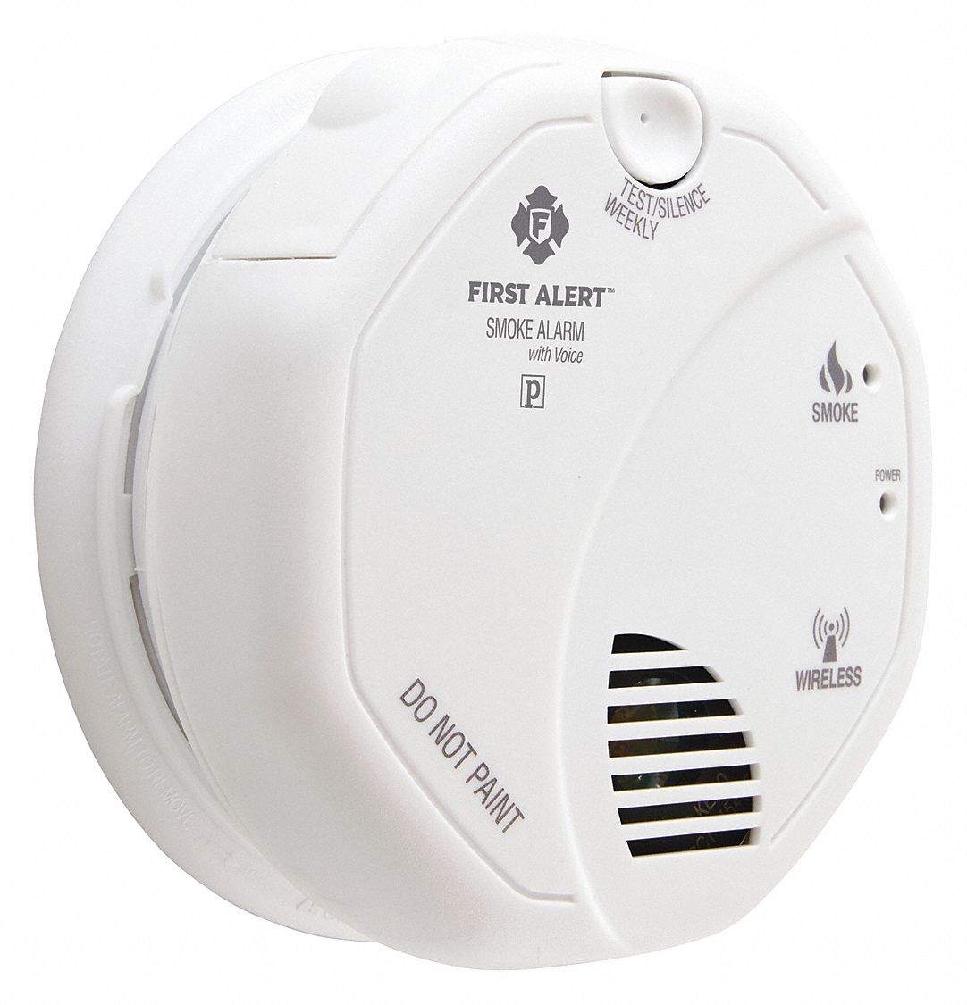 FIRST ALERT 5 in Smoke Alarm with 85 dB 10 ft Audible Alert; (2) AA