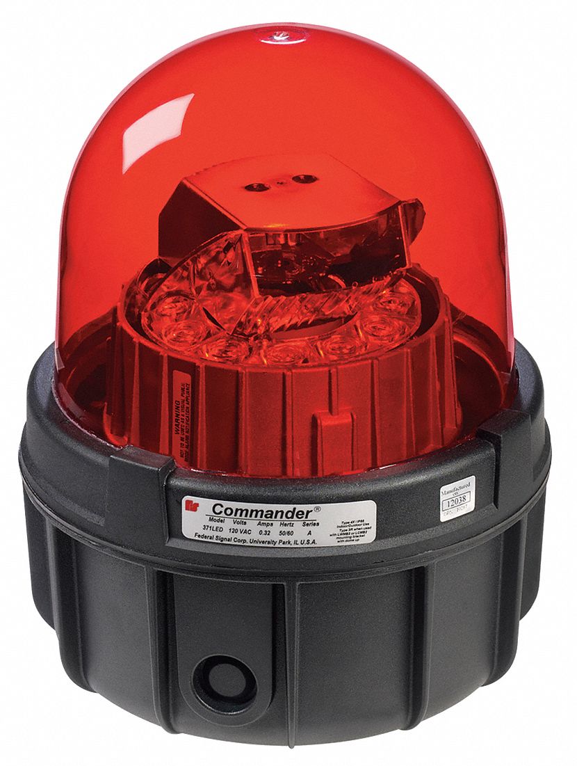 FEDERAL SIGNAL Warning Light, LED, 120V AC, Flashes per Minute 60, 11 3