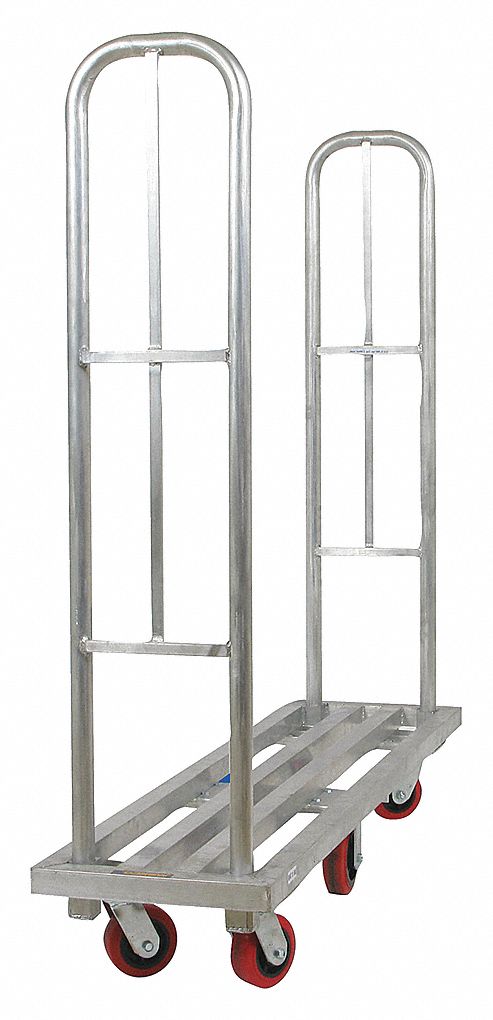 PLATFORM TRUCK, 16 IN W X 61 IN H X 63 IN L, ALUMINUM, 1,322 LB LOAD CAPACITY, 5 IN WHEEL DIAMETER