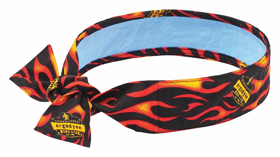 Evaporative Cooling Bandana: Flames, Universal, Head Band, Cooling, Cotton